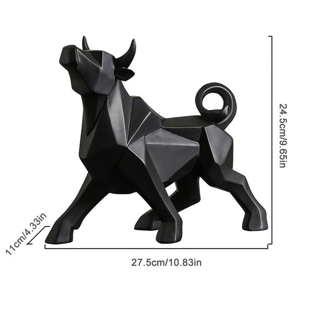 Geometrische woedende stier