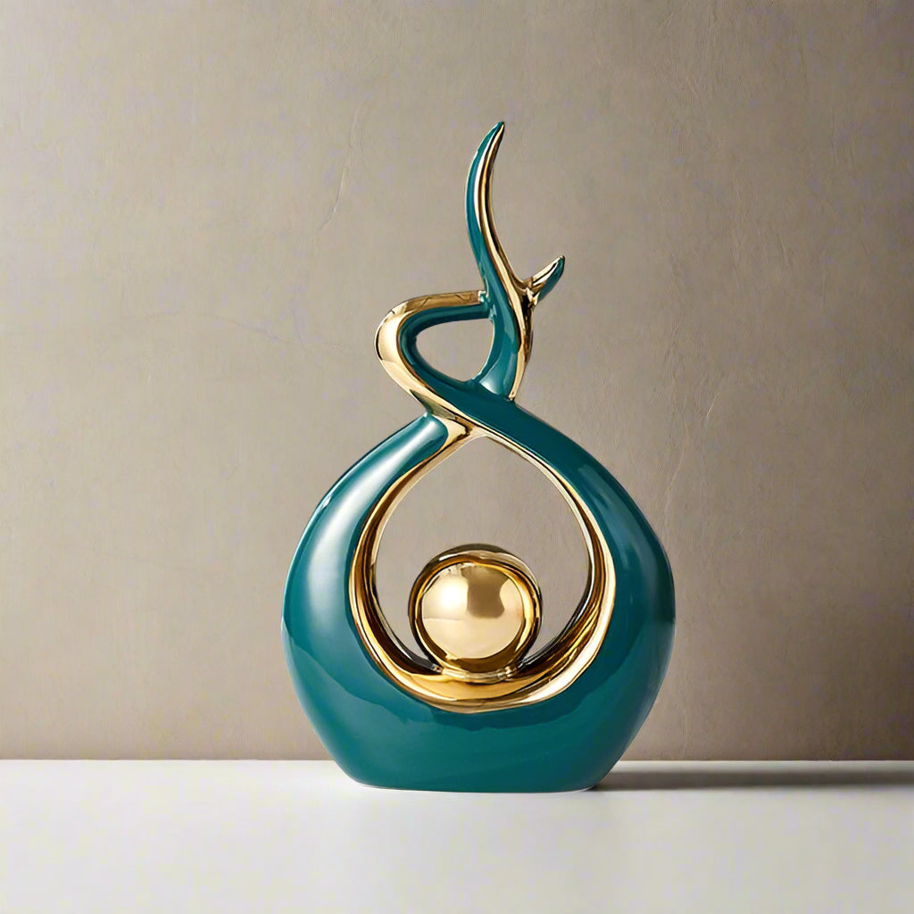 Ceramic Abstract Spiral Decor