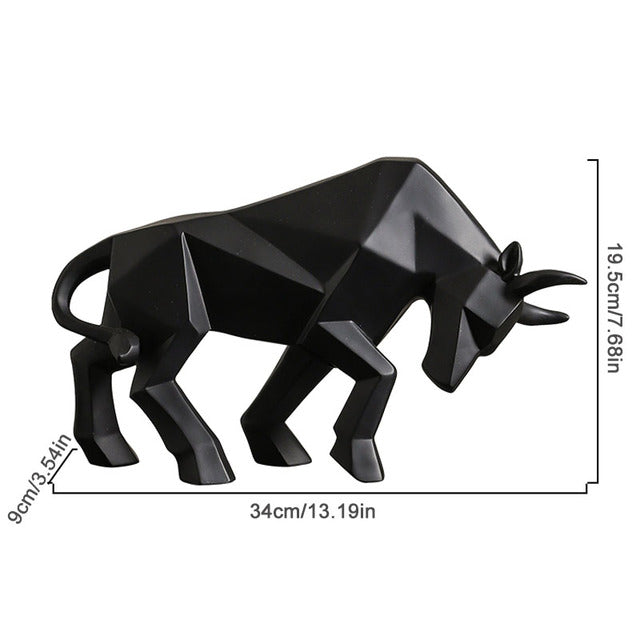 Geometrische woedende stier