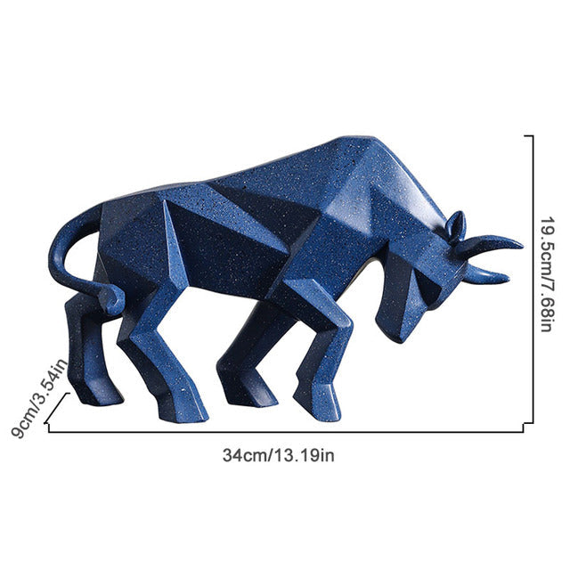 Geometrische woedende stier