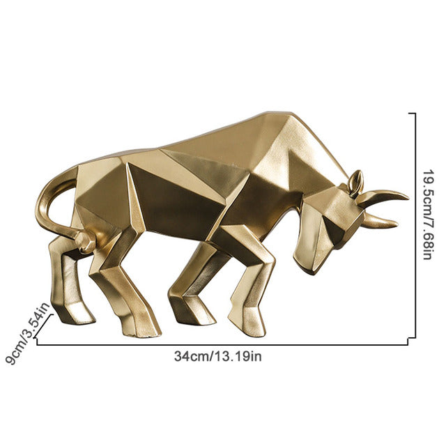 Geometrische woedende stier