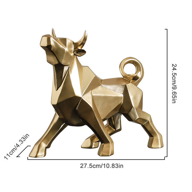 Geometrische woedende stier