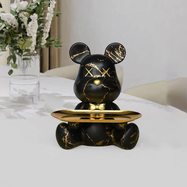 Plateau en résine Graffiti Teddy Bear – Décor artistique et cadeau unique pour les amateurs d’art