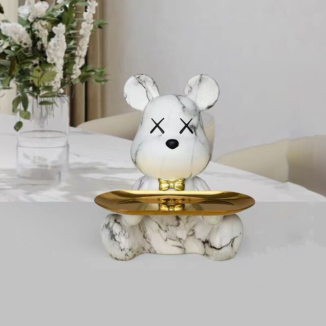 Plateau en résine Graffiti Teddy Bear – Décor artistique et cadeau unique pour les amateurs d’art