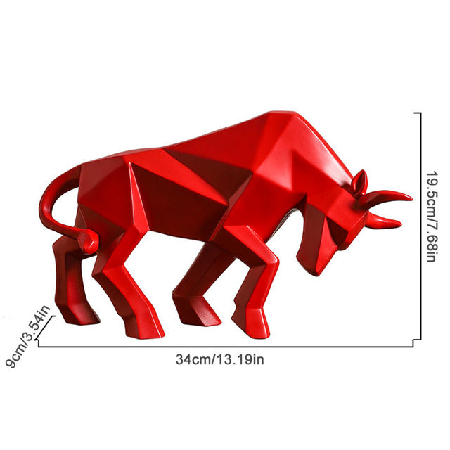 Geometrische woedende stier