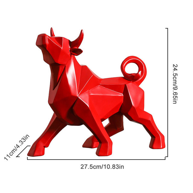 Geometrische woedende stier