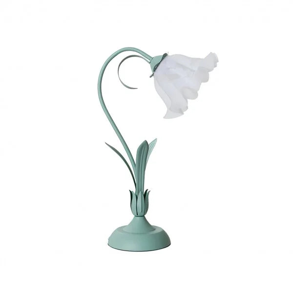 Lampada da tavolo vintage regolabile a forma di fiore