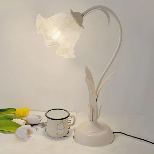 Vintage justerbar blomsterbordslampe