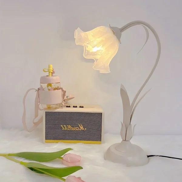 Vintage justerbar blomsterbordslampe