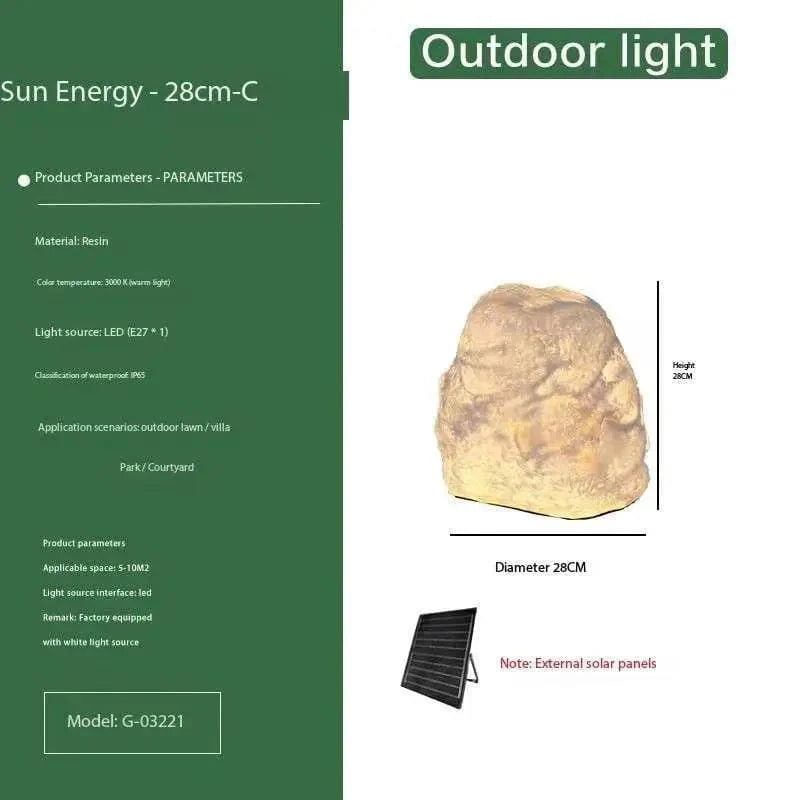 Lámpara de piedra para exteriores para jardín