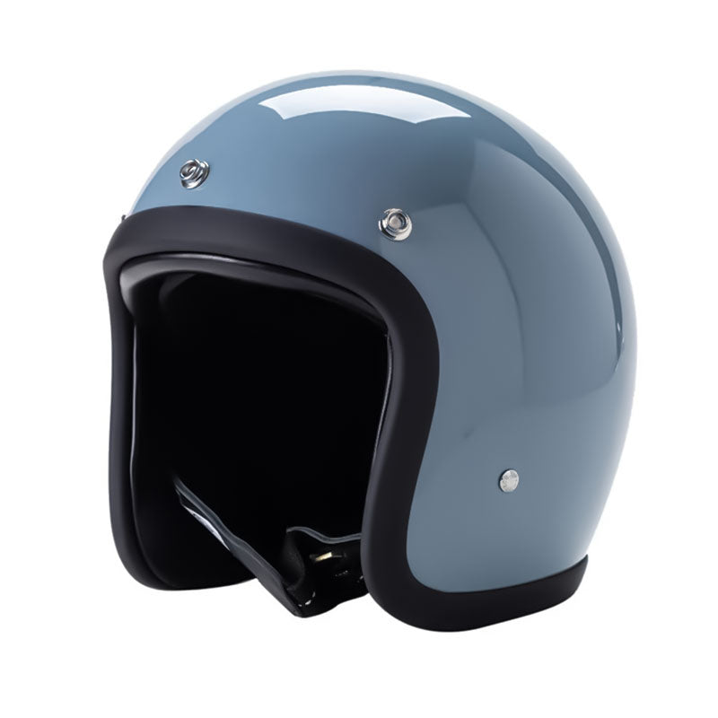 Vintage-Motorradhelm mit niedrigem Profil – DOT- und ECE-Zulassung