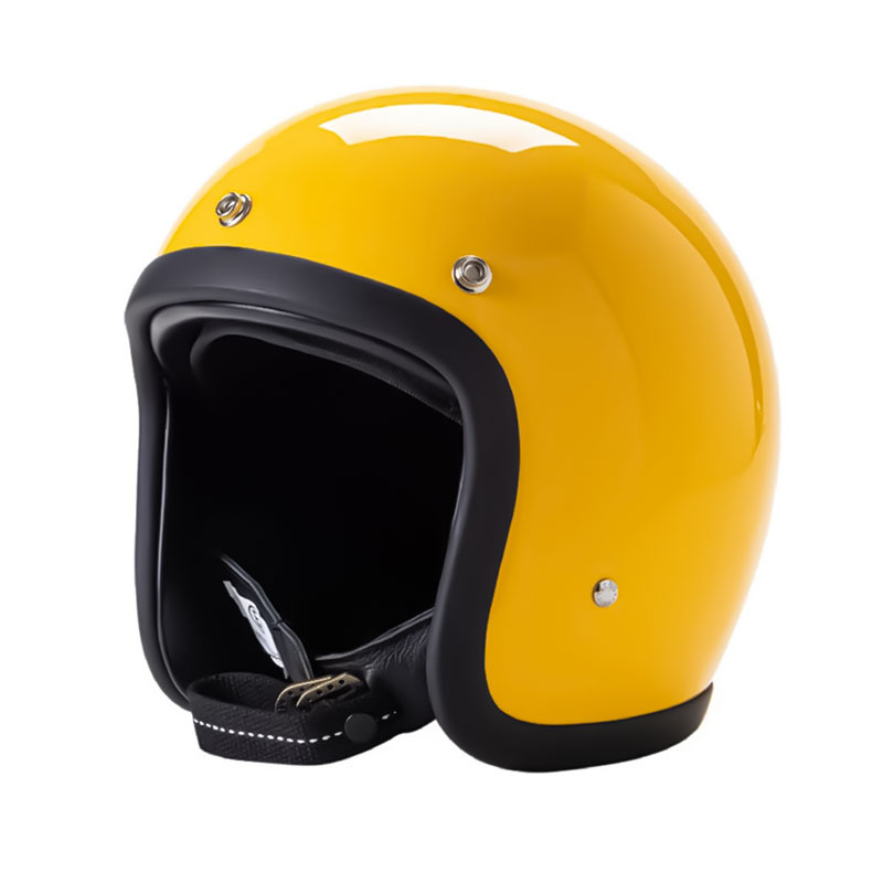 Vintage-Motorradhelm mit niedrigem Profil – DOT- und ECE-Zulassung