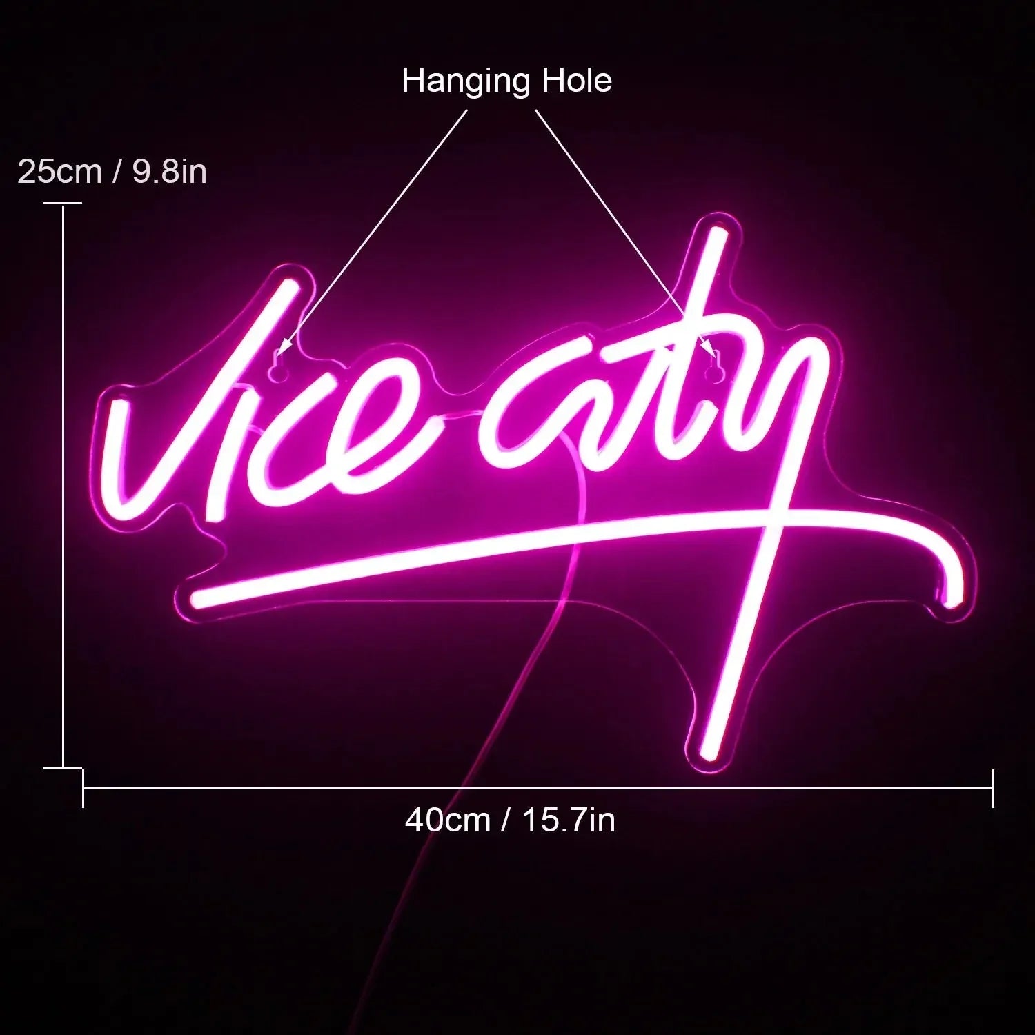 Vice City Pink LED neonskilt