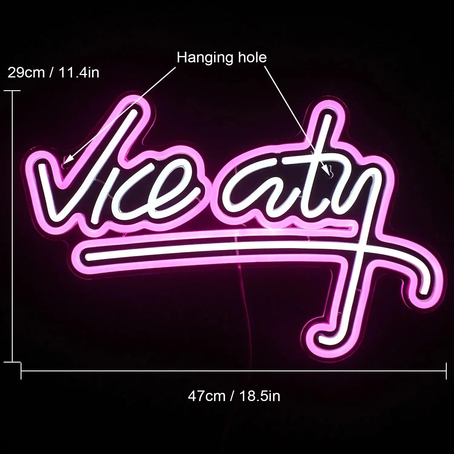 Vice City Pink LED neonskilt