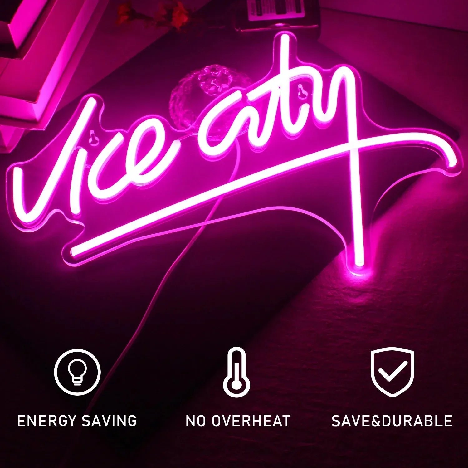 Vice City Pink LED neonskilt