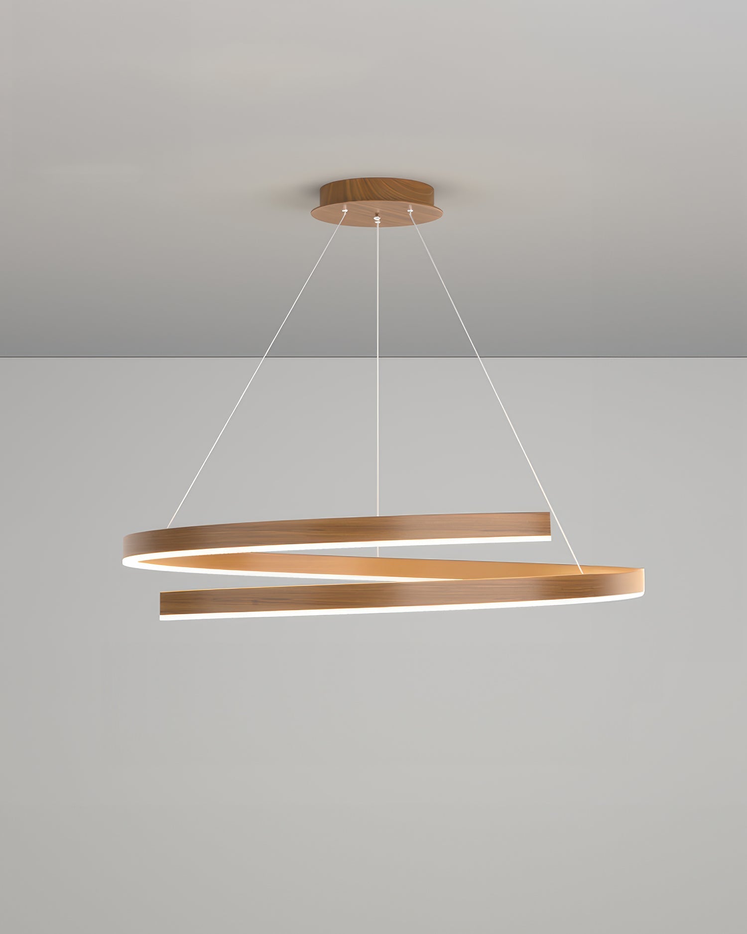 Lampadario di design in mogano artistico