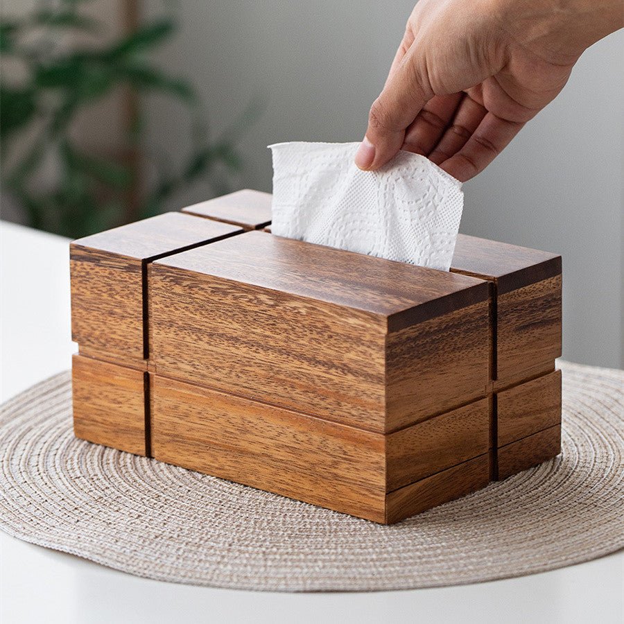 Walnut Tissue Box