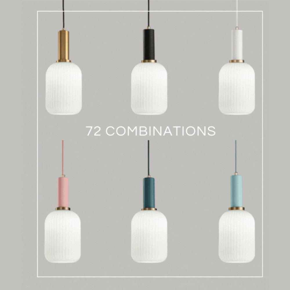 Nordisk riflet glass pendellys