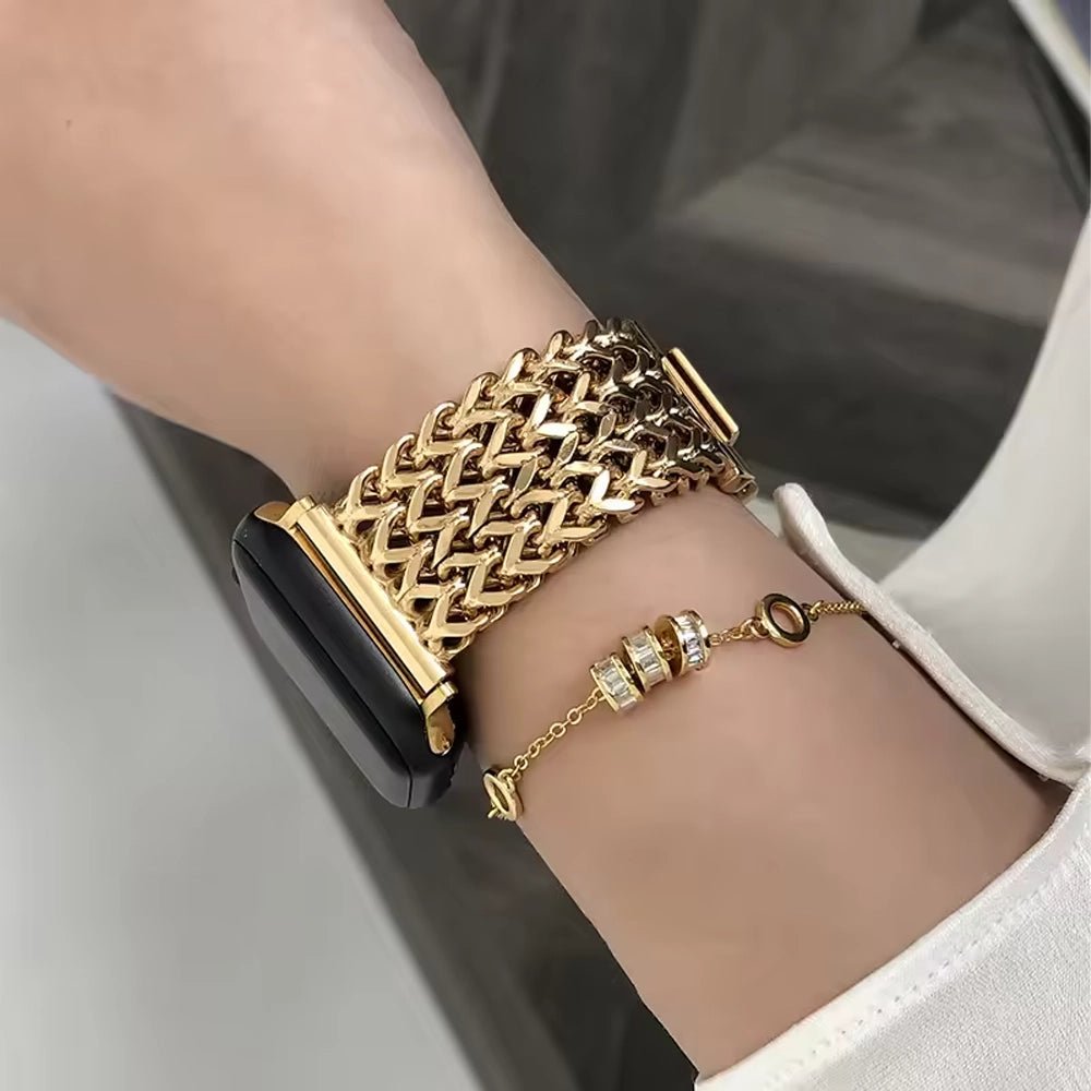 Damen Woven Edelstahl Armband für die Apple Watch