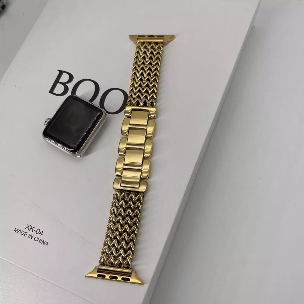 Kvinnors vävd armband av rostfritt stål för Apple Watch