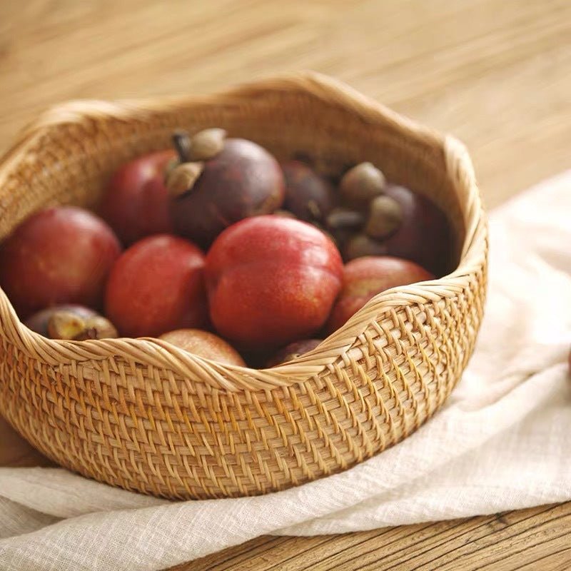 Cesta de cocina tejida