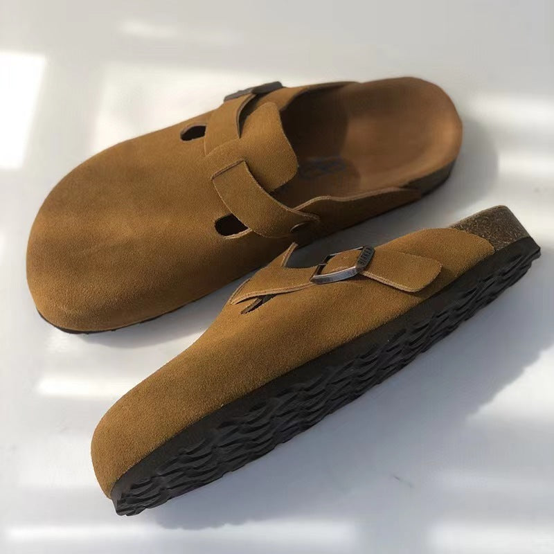 Eudoxia - Sandalias Boston Slipper Unisex de Piel Premium: Estilo y calidad en uno